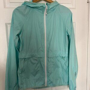 Ivivva Lululemon Girls Sz 14 Running Hood Jacket Full Zip Thumbholes Reflective